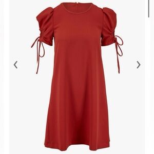 See By Chloe Ruched Sleeve Shift Mini Dress